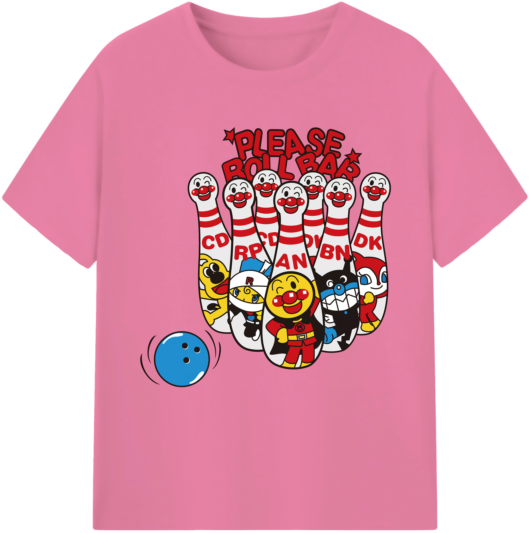 （画像用） アンパンマン Anpanman 綿100％半袖Tシャツ（フロントプリント）
